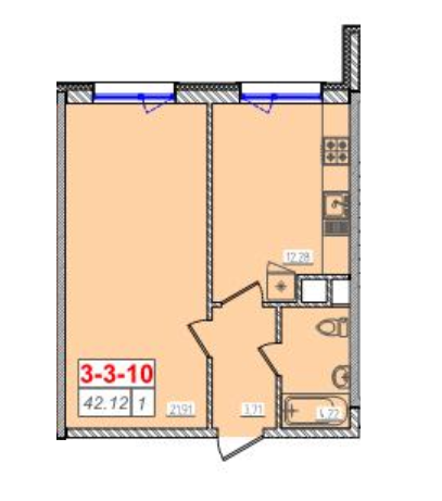 1-комнатная 42.12 м² в ЖК Сорок шестая жемчужина от 15 250 грн/м², Одесса