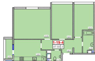3-комнатная 87.5 м² в ЖК Сорок девятая жемчужина от 17 900 грн/м², Одесса