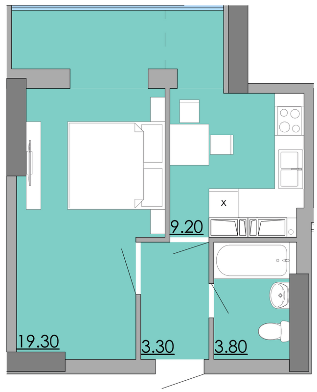 1-комнатная 35.6 м² в ЖК Бульвар Акаций от 18 800 грн/м², Одесса