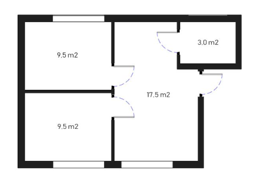 1-комнатная 39.5 м² в ЖК Barberry от застройщика, с. Софиевская Борщаговка