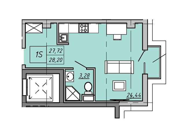 Смарт 28 м² в ЖК Smart Hall от 25 050 грн/м², Одесса