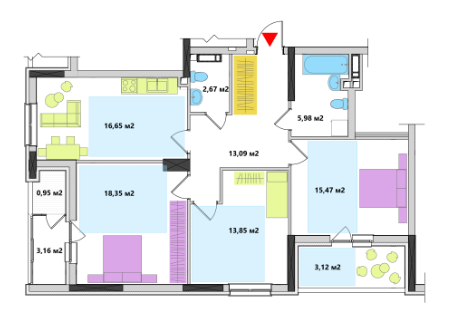 3-кімнатна 93.37 м² в ЖК Академ-Квартал від 30 568 грн/м², Київ