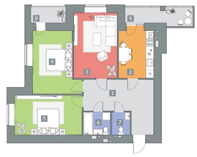 3-комнатная 94.6 м² в ЖК Крокус от 22 000 грн/м², Харьков