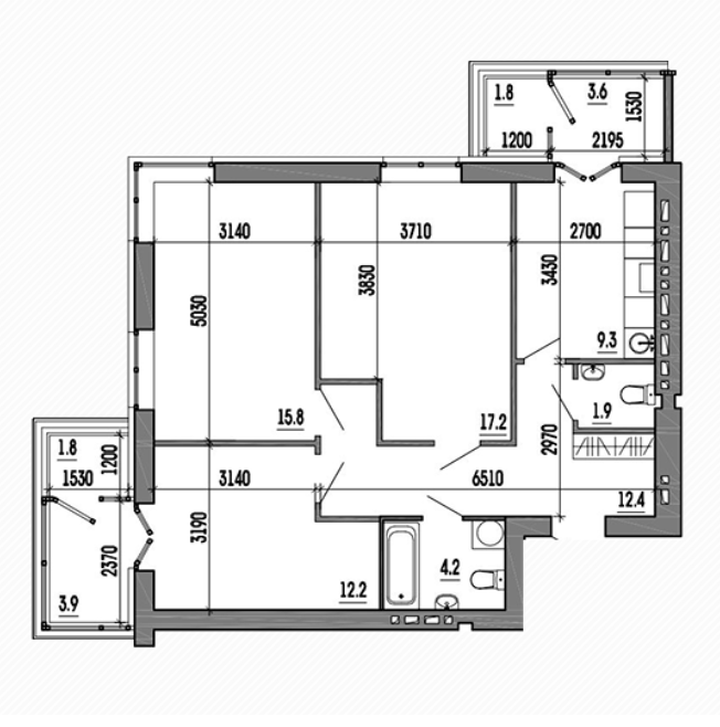 3-комнатная 82.7 м² в ЖК Алые Паруса от 14 500 грн/м², Днепр