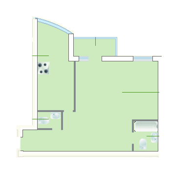 1-кімнатна 75.4 м² в ЖК Піхтовий від 20 500 грн/м², Дніпро