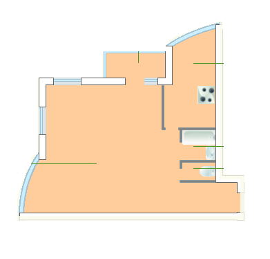 1-комнатная 79.1 м² в ЖК Пихтовый от 20 500 грн/м², Днепр