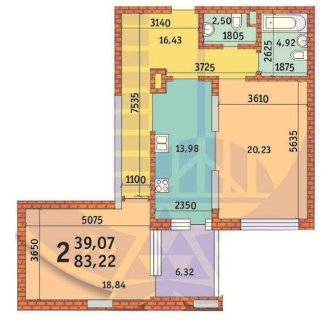 2-комнатная 83.22 м² в ЖК Лейпцигская от 40 100 грн/м², Киев