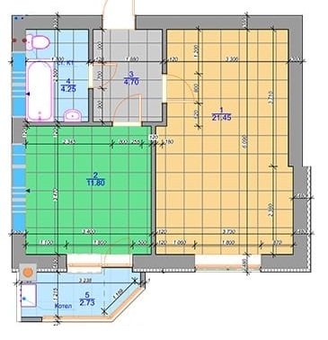 1-комнатная 44.93 м² в ЖК Одесский квартал от 21 000 грн/м², с. Крюковщина