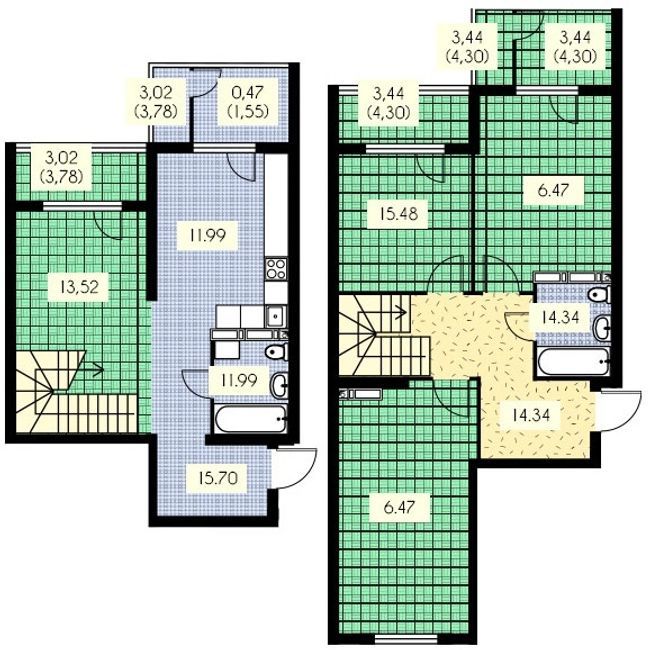 Двухуровневая 132.78 м² в ЖК Набережный от 15 650 грн/м², г. Вышгород