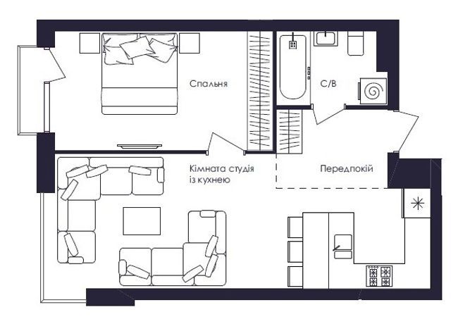 1-комнатная 48.14 м² в ЖК Avalon Up от 29 200 грн/м², Львов