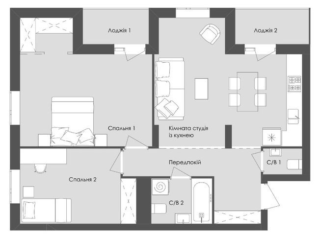 2-кімнатна 72.36 м² в ЖК Avalon Zelena Street від 21 500 грн/м², Львів