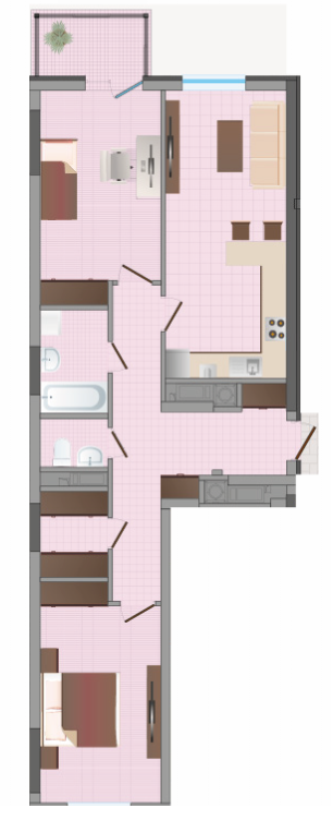 2-комнатная 81.59 м² в ЖК Greenville House от 19 850 грн/м², Львов