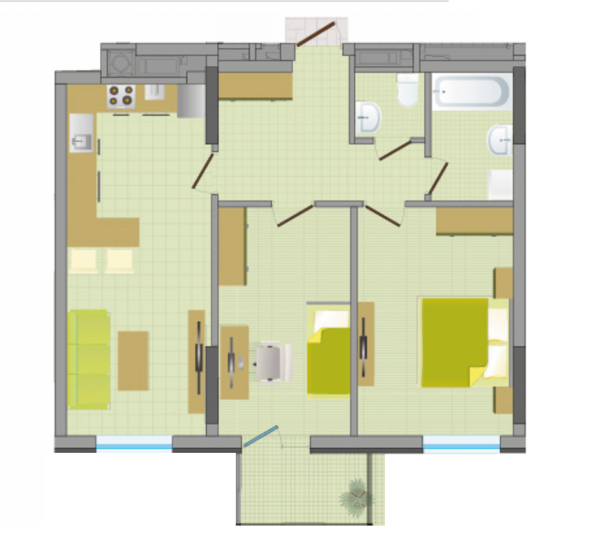 2-комнатная 69.91 м² в ЖК Greenville House от 19 850 грн/м², Львов