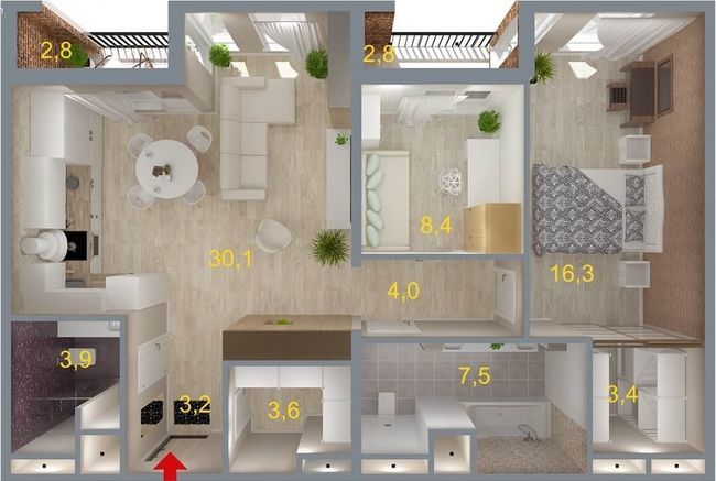 3-кімнатна 89 м² в ЖК Art Парк від 19 500 грн/м², Київ