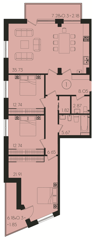 4-комнатная 112.21 м² в ЖК на ул. Стуса, 39 от 26 550 грн/м², Львов