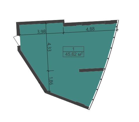 Помещение свободного назначения 45.62 м² в ЖК Парус City от застройщика, Львов