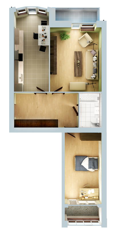 2-комнатная 70 м² в ЖК Санта-Нова от застройщика, с. Зубра