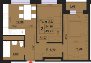 2-кімнатна 49.21 м² в ЖК ParkLand від 19 000 грн/м², Київ