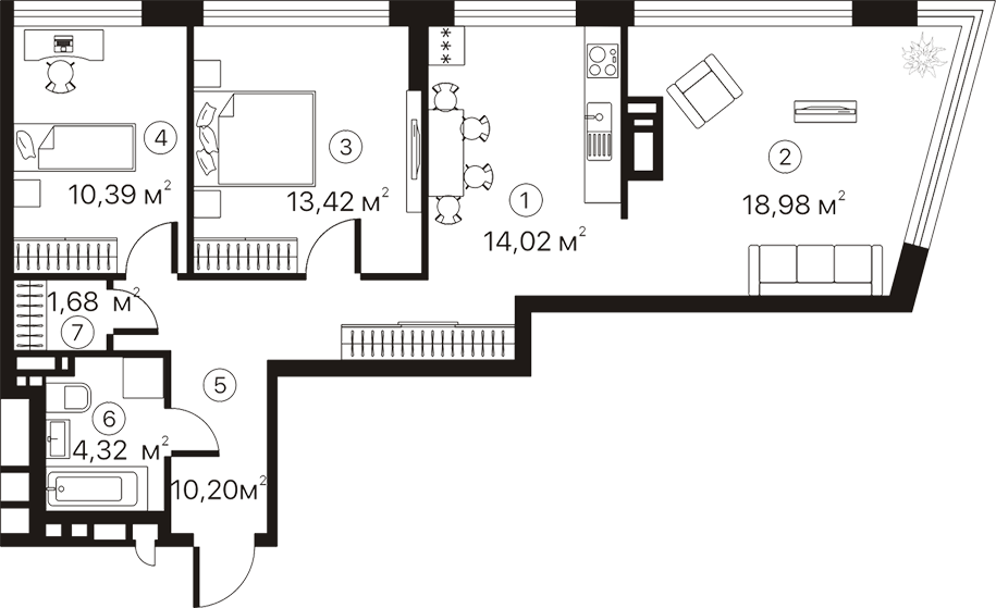 3-комнатная 73.01 м² в ЖК Terracotta от 31 231 грн/м², Киев