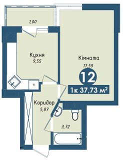1-кімнатна 37.73 м² в ЖК Kaiser Park від 21 000 грн/м², Львів