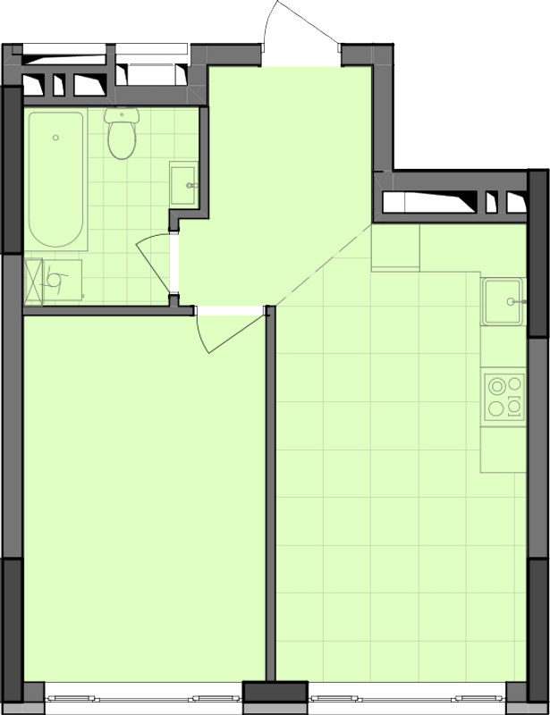 1-комнатная 42.52 м² в ЖК Dibrova Park от 17 740 грн/м², Киев