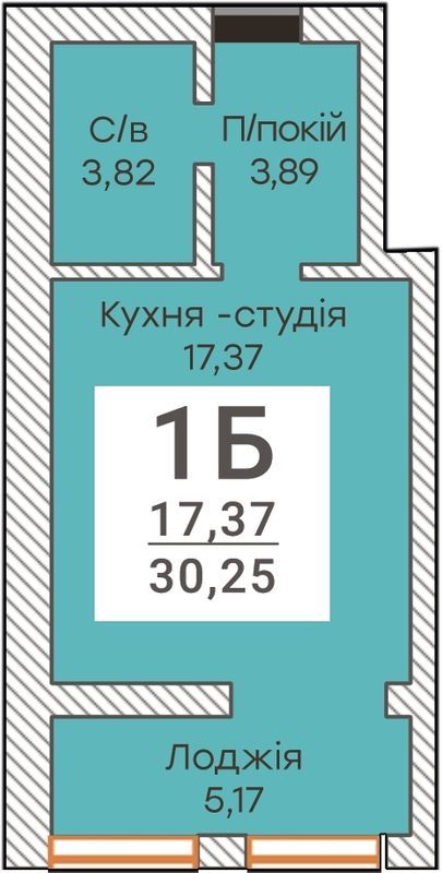 1-кімнатна 30.25 м² в ЖК ColibriHouse від 17 100 грн/м², м. Ірпінь