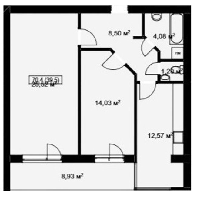 2-комнатная 68 м² в ЖК Хвиля от 20 950 грн/м², пгт Брюховичи