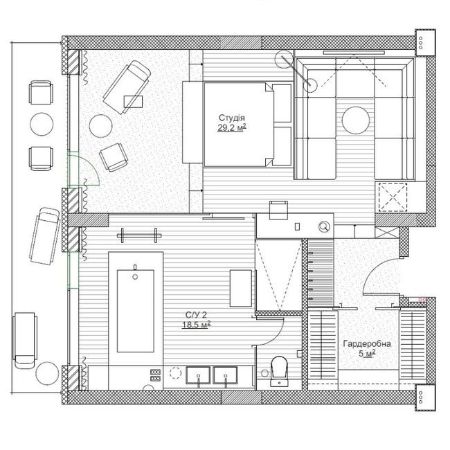 2-кімнатна 64.81 м² в Апарт-готель Premier Resort від 112 950 грн/м², с. Поляниця