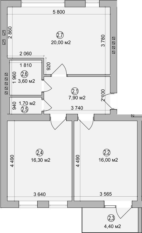 2-кімнатна 66.8 м² в ЖК Перфект Хаус від 9 900 грн/м², м. Калуш