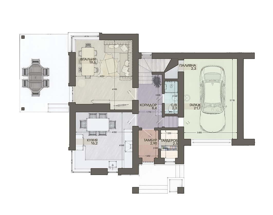 Дуплекс 150 м² в КГ Вишня от застройщика, с. Зубра