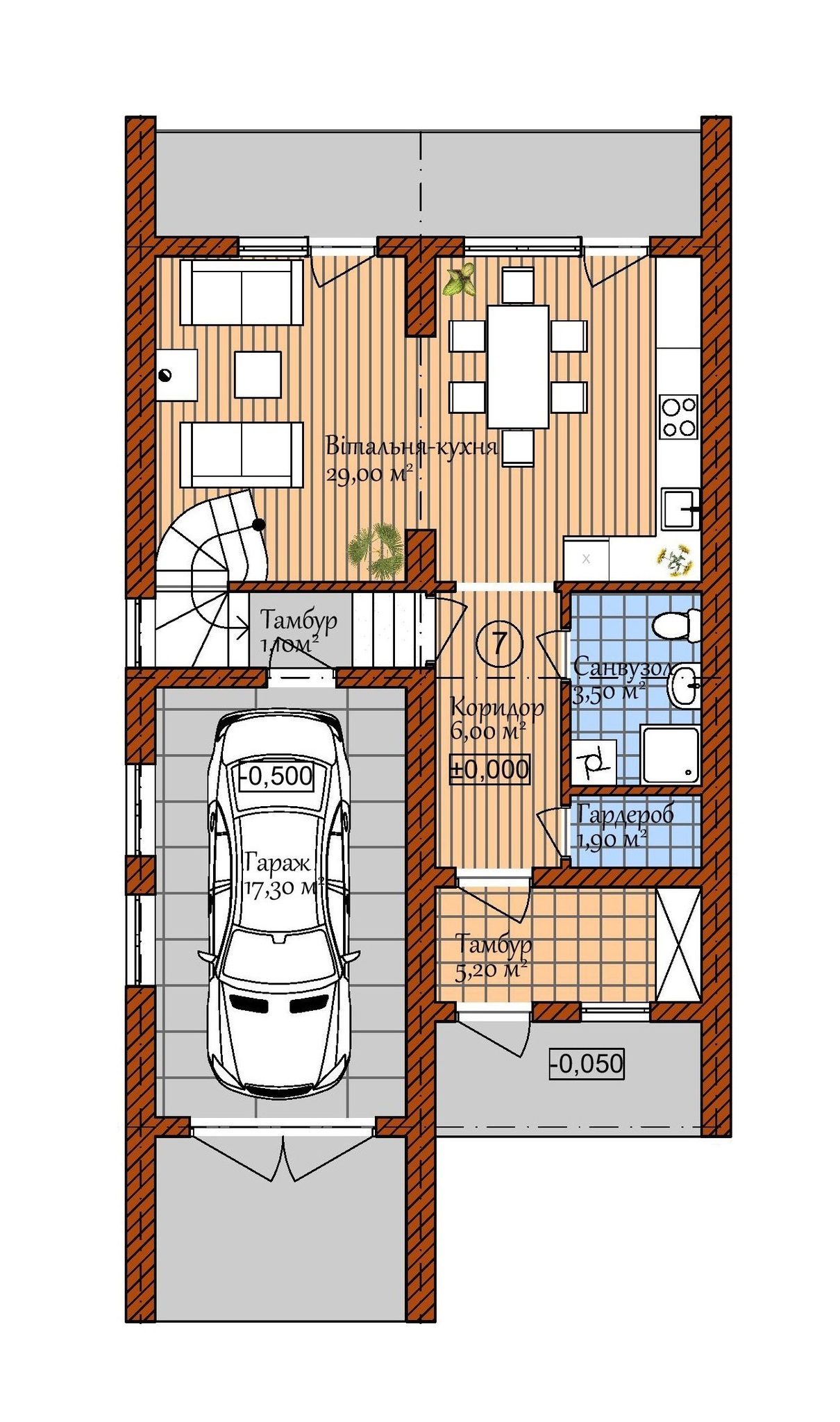 Таунхаус 142.8 м² в Таунхаус Озерный край от застройщика, г. Винники