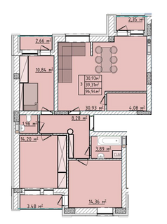 3-комнатная 96.94 м² в ЖК Сонячні Пагорби от 12 500 грн/м², г. Пустомыты
