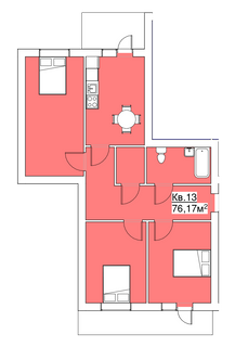 3-кімнатна 76.17 м² в ЖК Подих Природи від забудовника, Львів