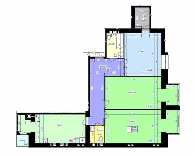 3-кімнатна 120.39 м² в ЖК Парковий Лайф від 11 800 грн/м², м. Волочиськ