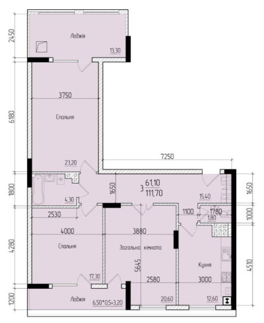 3-комнатная 111.7 м² в ЖК Comfort Hall от 16 500 грн/м², Черновцы