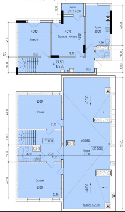 Двухуровневая 155.8 м² в ЖК Comfort Hall от 16 400 грн/м², Черновцы