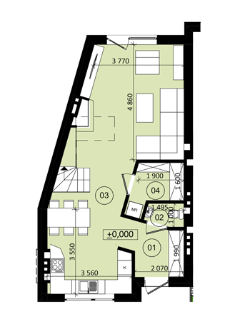 Таунхаус 106.21 м² в КП Палитра от застройщика, с. Лапаевка