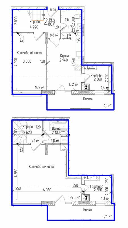2-кімнатна 86.8 м² в ЖК KromaxBud від 17 050 грн/м², Чернівці