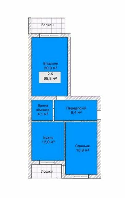 2-комнатная 65.8 м² в ЖК на ул. Павлова, 17 от 16 900 грн/м², Винница