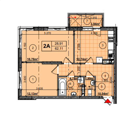 2-комнатная 62.62 м² в ЖК Традиция от 24 516 грн/м², Киев