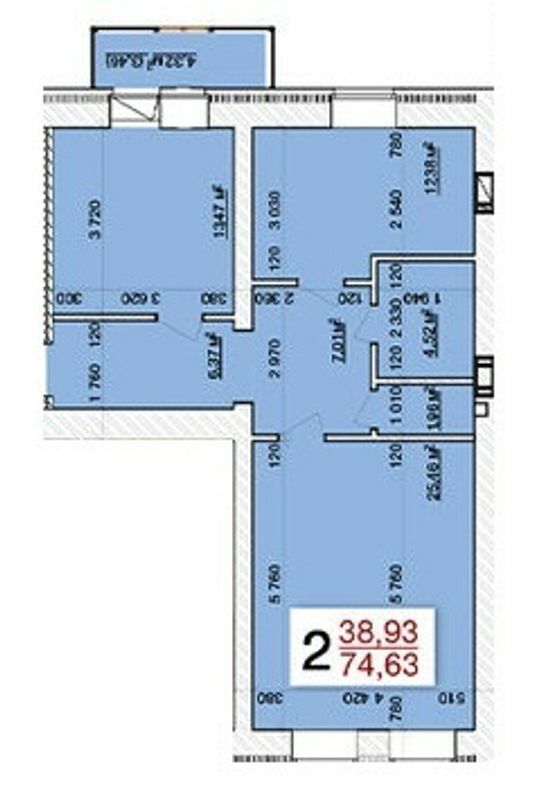 2-комнатная 74.63 м² в ЖК Олимпийский от 11 000 грн/м², Житомир
