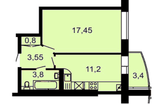 1-комнатная 40.2 м² в ЖК на ул. Липовая от застройщика, Тернополь