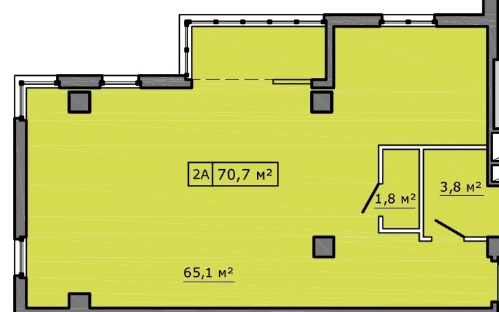 2-кімнатна 70.7 м² в ЖК Кіровський від 15 850 грн/м², м. Мелітополь