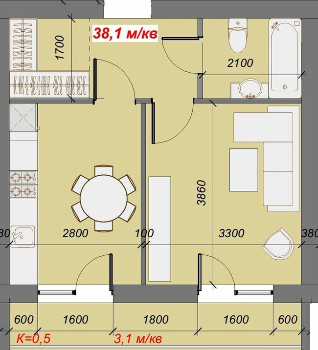 1-комнатная 38.1 м² в ЖК Сольво от 18 800 грн/м², г. Свалява