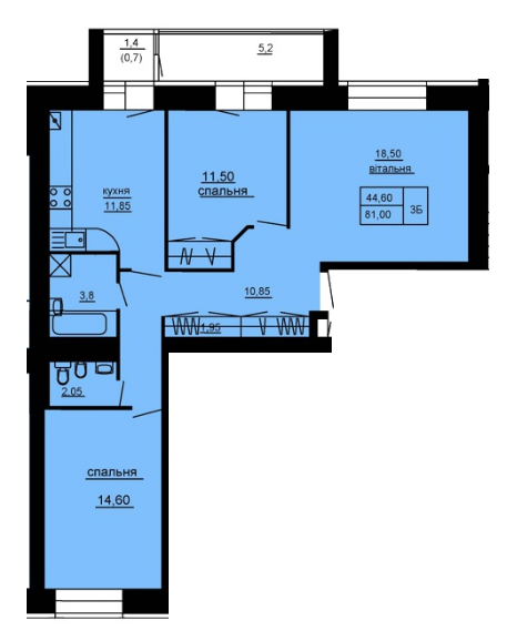 3-комнатная 81 м² в ЖК Парковый комплекс от 14 500 грн/м², Тернополь