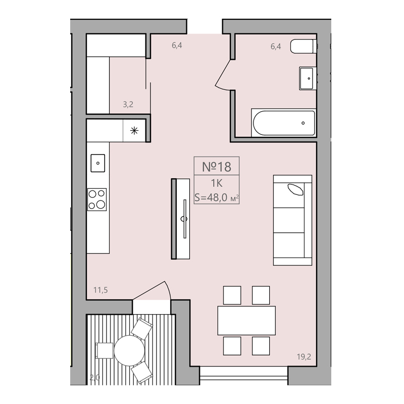 1-комнатная 48 м² в ЖК ЭкоДом от 11 000 грн/м², с. Петриков