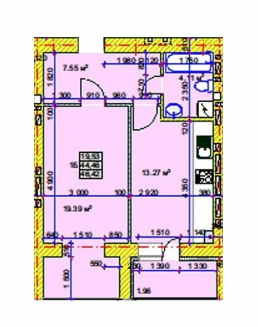 1-кімнатна 48.42 м² в ЖК на вул. Стрілецька, 1 від 10 000 грн/м², Чернігів