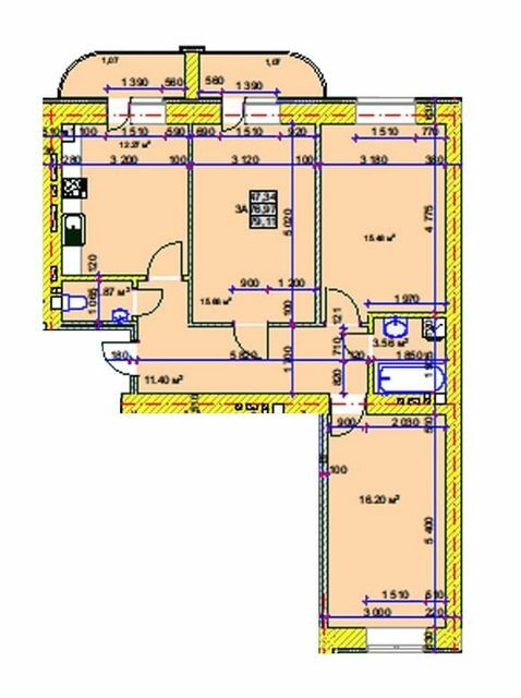 3-кімнатна 79.11 м² в ЖК на вул. Стрілецька, 1 від 9 400 грн/м², Чернігів