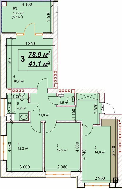 3-комнатная 78.9 м² в ЖК Европейский от 18 600 грн/м², Ровно