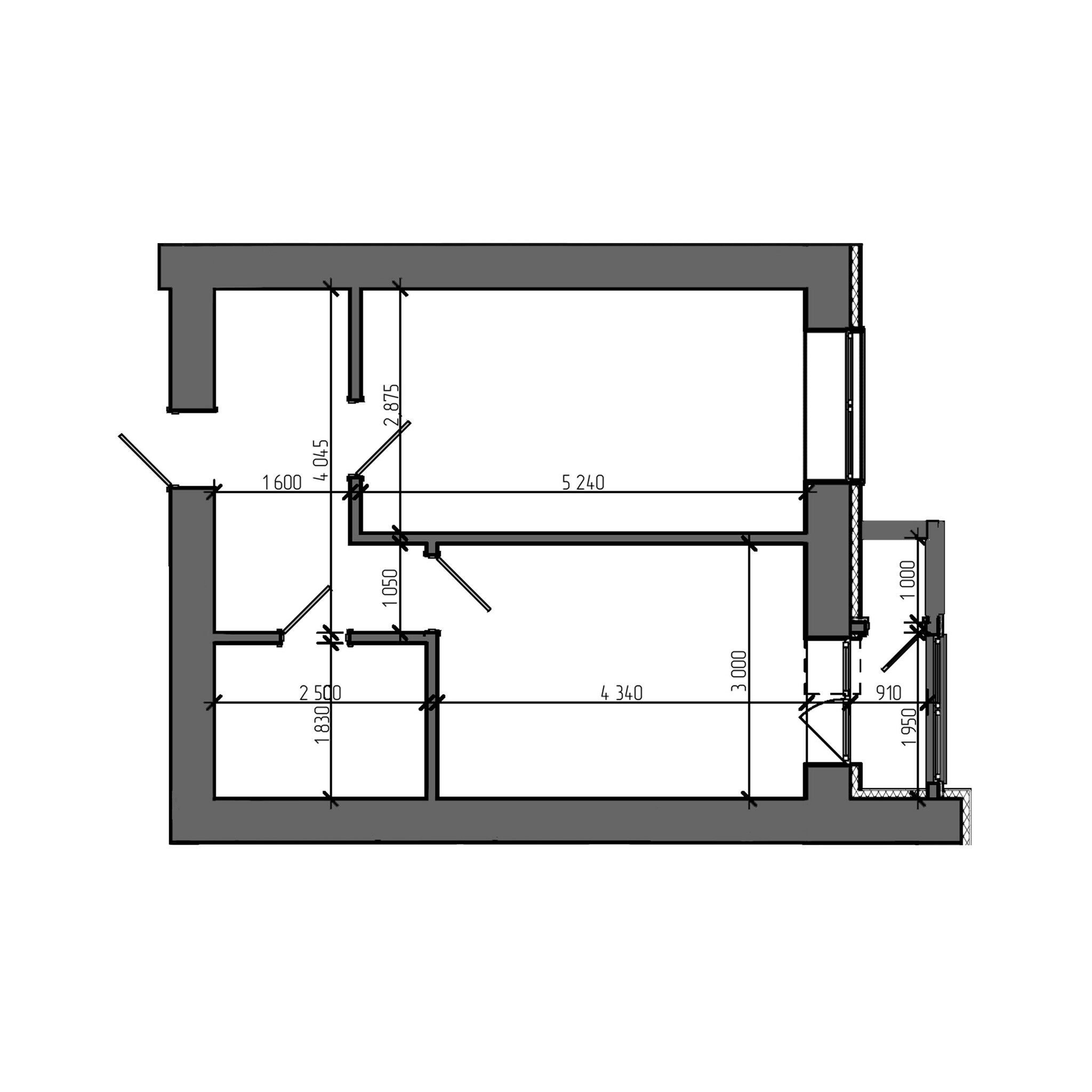 1-кімнатна 40.79 м² в ЖК Театральний від 22 000 грн/м², Рівне